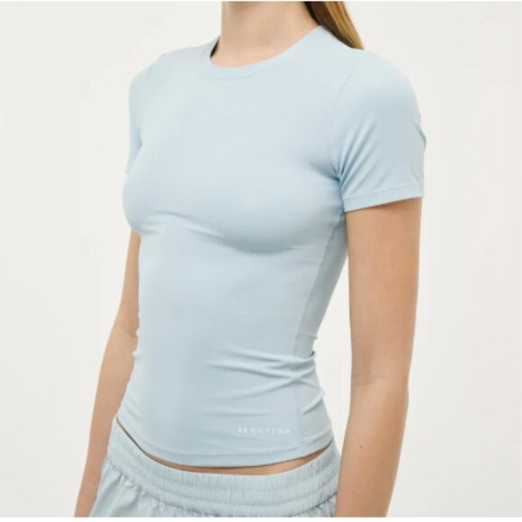 P.E NATION Foundation Short Sleeve Tee in Sky Blue, S NWT - Picture 1 of 7